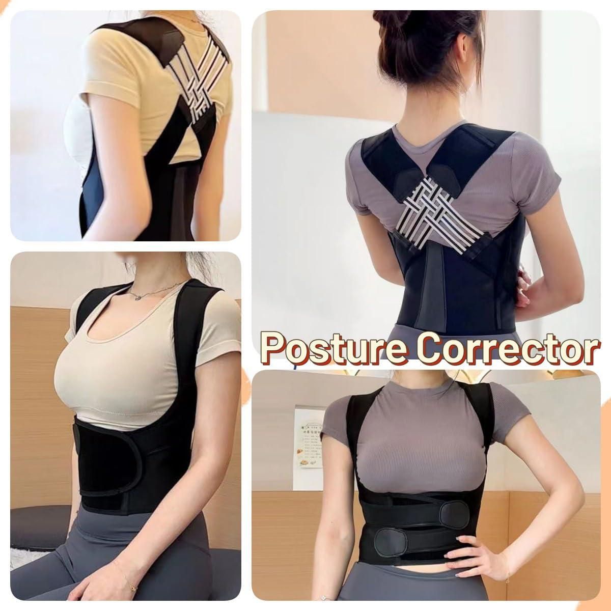 Adjustable back posture corrector belt for men and women
