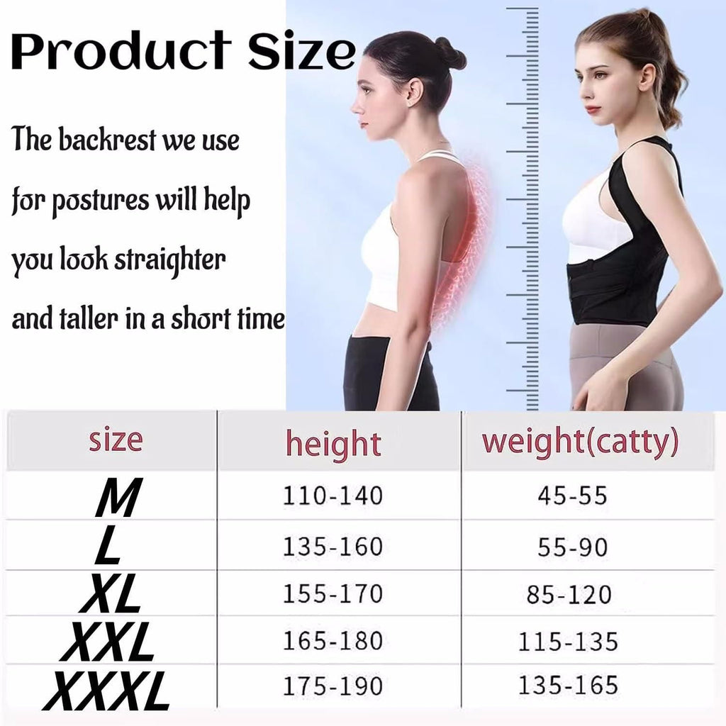 Adjustable back posture corrector belt for men and women