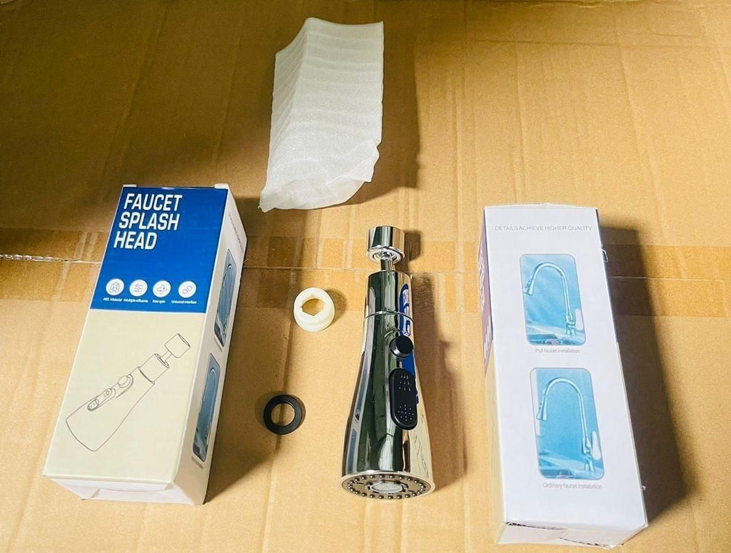 3-Mode Kitchen Sink Faucet | Stainless Steel with Polished Chrome Finish | Aerate & Ring Shower Spray | Upright Handle | High Flow Rate | Durable, Corrosion-Resistant Design