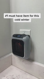 WallPlug Mini PTC Heater – Instant Portable Wall-Mounted Ceramic Space Heater with Digital Thermostat & Silent Operation